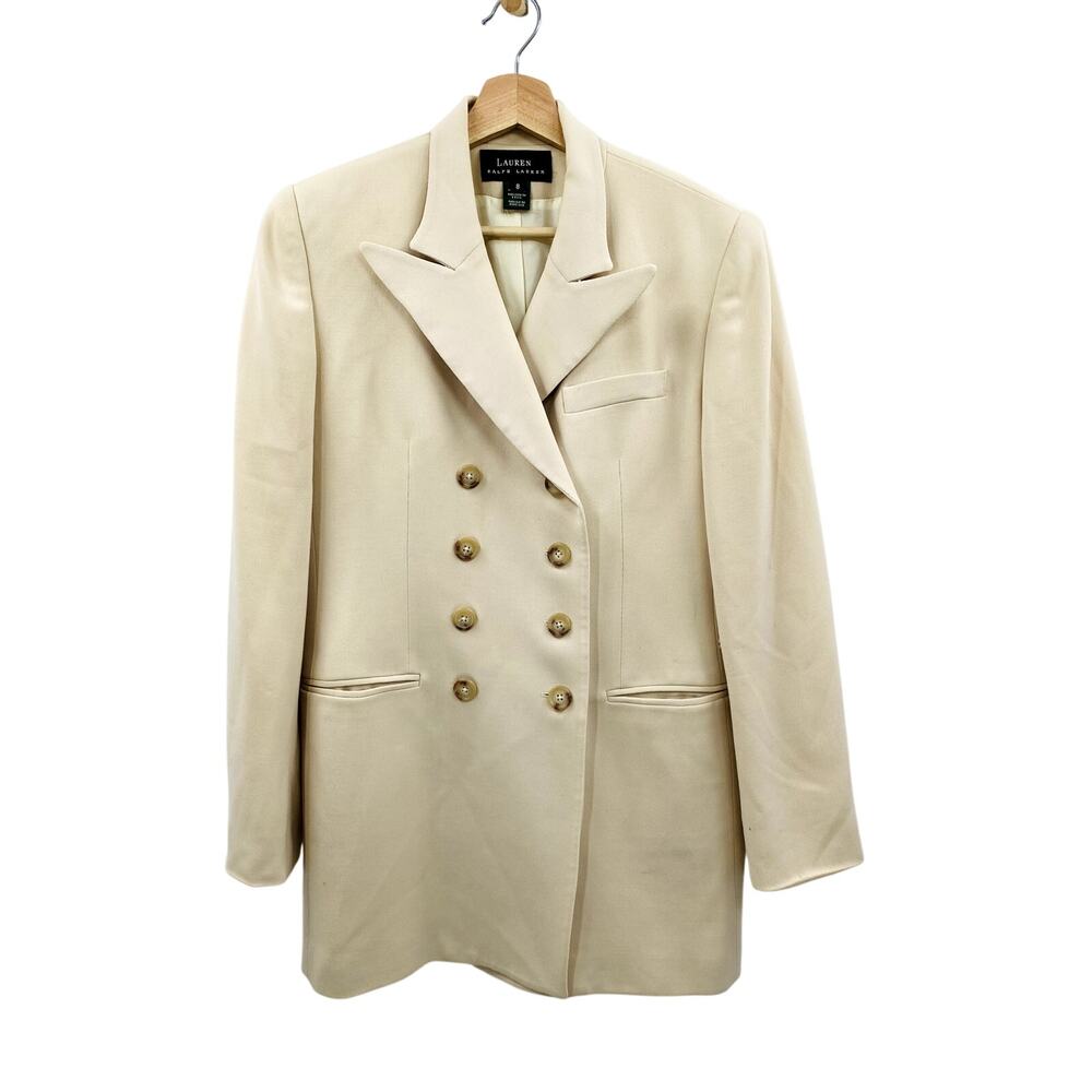 Ralph Lauren Cream Longline Blazer